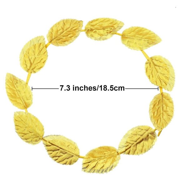 12 Pcs Gold Laurel Crowns Women Greek Goddess Headpiece for Parties